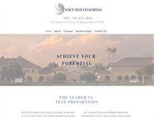 Tablet Screenshot of focusedcoaching.com
